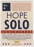 Hope Solo Signed 2015 Panini Americana Blue Trading Card #6 - (SCHWARTZ COA)