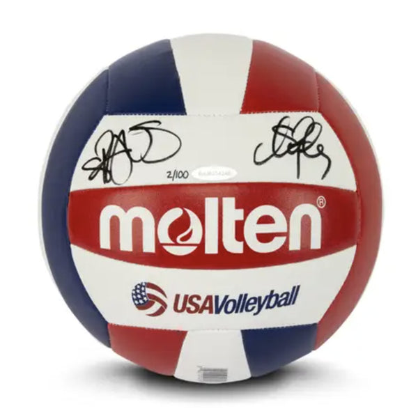 Kerri Walsh Jennings & Misty May-Treanor Autographed Molten USA Volleyball UDA