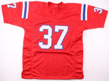 Rodney Harrison Signed Patriots Red Home Jersey (JSA) New England D.B /2003-2008