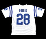 Marshall Faulk Signed Indianapolis White Custom Jersey