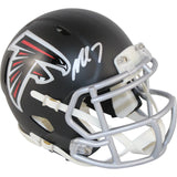 Michael Vick Autographed Atlanta Falcons Mini Helmet Beckett Witness 49865