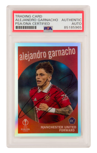 Alejandro Garnacho Signed 2022 Topps Chrome UCC Rookie Card - PSA Authentic