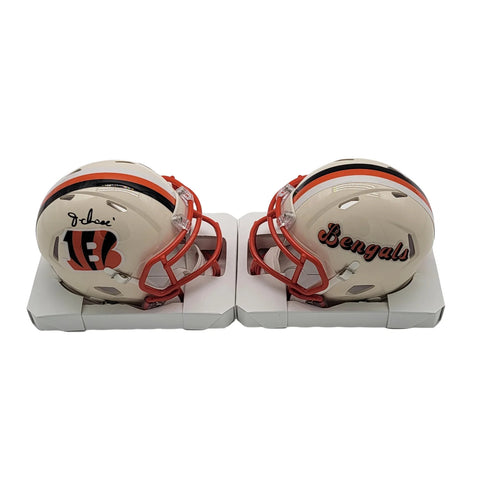 Ja'Marr Chase Autographed Cincinnati Bengals Retro Mini Helmet Beckett Witnessed
