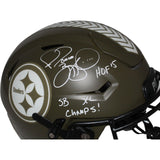 Jerome Bettis Signed Pittsburgh Steelers Pro Salute Flex Helmet Beckett 40587