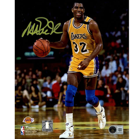 Magic Johnson Autographed/Signed Los Angeles Lakers 8x10 Photo Beckett WIT 58486