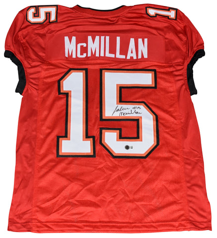 JALEN McMILLAN SIGNED TAMPA BAY BUCCANEERS #15 RED GAME CUT JERSEY BECKETT