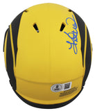 Rams Kurt Warner Authentic Signed Rave Speed Mini Helmet BAS Witnessed