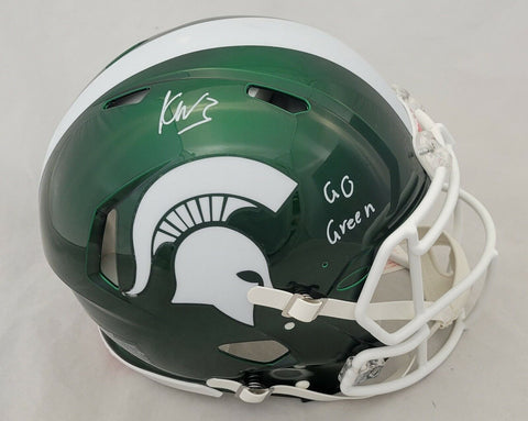 KENNETH WALKER III SIGNED MICHIGAN STATE SPARTANS FLASH SPEED AUTHENTIC HELMET