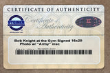 Bob Knight Signed Framed 16x20 Army Black Knights Photo Army Insc Steiner Sports