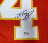 Kansas City Chiefs Skyy Moore Autographed Red Jersey Beckett BAS QR #BK86439