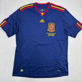 Autographed/Signed Andres Iniesta Spain Blue World Cup Jersey Beckett BAS COA