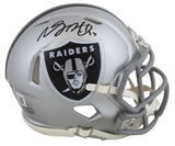 Raiders Davante Adams Authentic Signed Speed Mini Helmet W/ Case BAS Witnessed