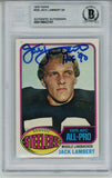 Jack Lambert Autographed/Signed 1976 Topps #229 Slab Trading Card Beckett 56944