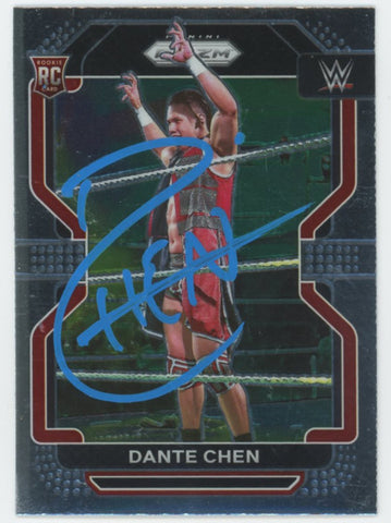 Dante Chen WWE Authentic Signed 2022 Panini Prizm #119 Rookie Card BAS #BS86639