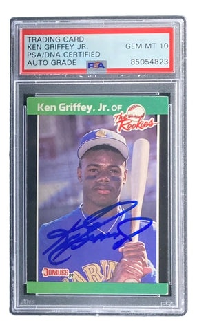 Ken Griffey Jr Signed Mariners 1989 Donruss #3 Rookie Card PSA/DNA Gem MT 10