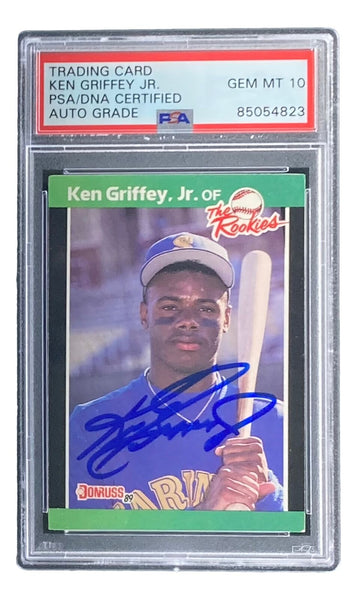 Ken Griffey Jr Signed Mariners 1989 Donruss #3 Rookie Card PSA/DNA Gem MT 10
