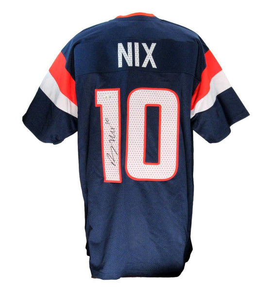 Bo Nix Autographed Denver Broncos Custom Jersey Beckett 193476