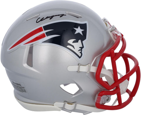 Christian Gonzales New England Patriots Autographed Riddell Speed Mini Helmet