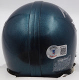 Miles Sanders Autographed Green Replica Mini Helmet Eagles Beckett QR #WP52115