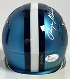 Roger Staubach Autographed Cowboys Blaze Mini Helmet - Beckett W Holo *White