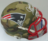Patriots Hall of Famer CURTIS MARTIN Signed Riddell CAMO Mini Helmet AUTO - PSA
