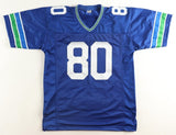 Steve Largent Signed Seattle Seahawks Stat Jersey Inscribed "HOF '95" (JSA COA)