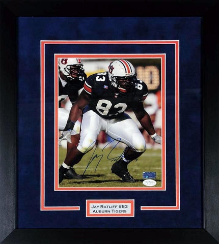 JAY RATLIFF AUTOGRAPHED AUBURN TIGERS 8x10 FRAMED PHOTO COA