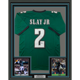 Framed Autographed/Signed Darius Slay Jr. #2 33x42 Green Jersey Beckett BAS COA