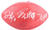 Derek TJ JJ Watt Autographed NFL Duke Authentic Football- Beckett W Hologram