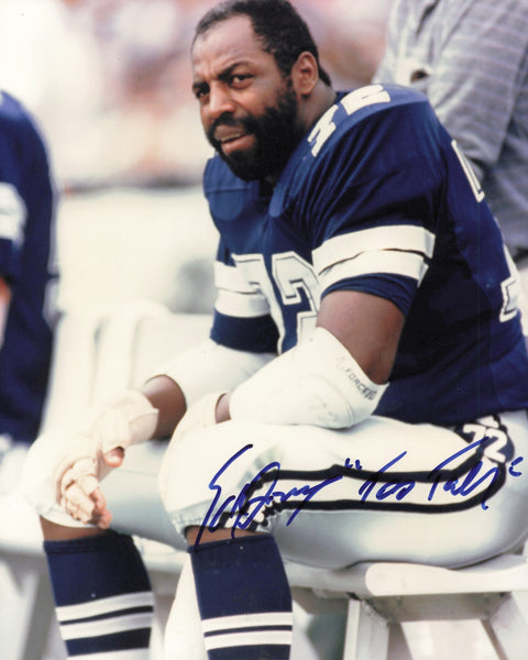 Ed "Too Tall" Jones Autographed Signed 8x10 Photo Dallas Cowboys SKU #244727