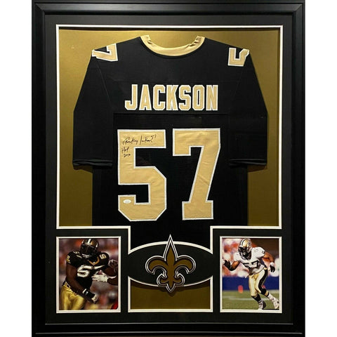 Rickey Jackson Autographed Signed Framed New Orleans Saints Pitt HOF Jersey JSA