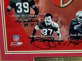 49ERS HOFERS AUTOGRAPHED FRAMED 16X20 PHOTO 9 MONTANA RICE PSA/DNA 200342