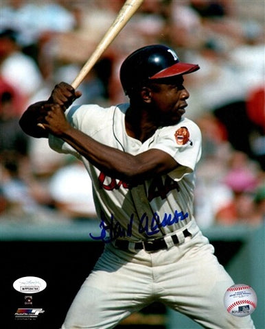 Milw Braves Henry HANK AARON Signed 8x10 Photo #17 AUTO HOF, MVP, WS CHMP - JSA