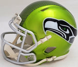 Steve Largent & Jim Zorn Signed Seahawks Flash Green Speed Mini Helmet MCS Holo