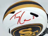 TREY LANCE AUTOGRAPHED 49ERS LUNAR ECLIPSE WHITE FULL SIZE HELMET BECKETT 194740
