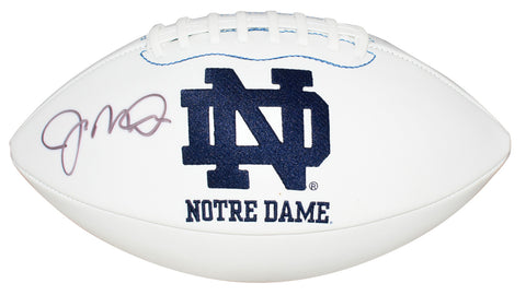 JOE MONTANA AUTOGRAPHED NOTRE DAME IRISH WHITE LOGO FOOTBALL BECKETT