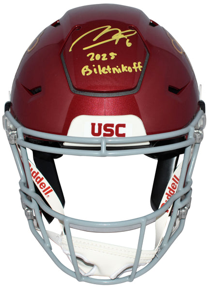 MAKAI LEMON SIGNED USC TROJANS AUTHENTIC SPEEDFLEX HELMET W/ 2025 BILETNIKOFF