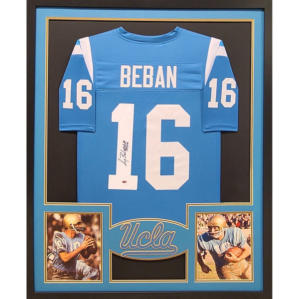 Gary Beban Autographed Signed Framed UCLA Heisman Winner Jersey RADTKE