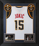 Nikola Jokic Authentic Signed White Pro Style Framed Jersey Autographed JSA 2