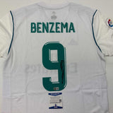 Autographed/Signed Karim Benzema Real Madrid 17-18 White Jersey Beckett BAS COA