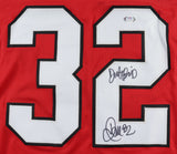 Jamal Anderson Signed Atlanta Falcons Jersey Inscribed "Dirty Bird" PSA QR Code
