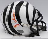 Ja'Marr Chase Autographed Bengals Alt White Speed Mini Helmet (Smudged) Beckett