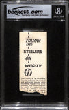 Jack Lambert Signed Pittsburgh Steelers 11/16/75 Ticket Stub Slab Beckett 38402