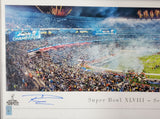 RUSSELL WILSON AUTOGRAPHED FRAMED PANORAMIC SEAHAWKS SUPER BOWL RW HOLO 191200