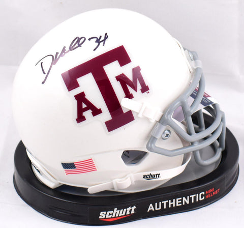 Dante Hall Autographed Texas A&M Aggies White Schutt Mini Helmet- JSA W *Black