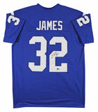 Edgerrin James Authentic Signed Blue Pro Style Jersey Autographed BAS