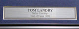 Tom Laundry Autographed Framed 8x10 Photo Cowboys Best Wishes Beckett QR BM37420