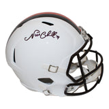 Nick Chubb Autographed Cleveland Browns F/S 23 Alt Helmet Beckett 44005