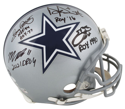 Dallas ROYs (4) Smith, Dorsett, Parsons & Prescott Signed F/S Proline Helmet BAS