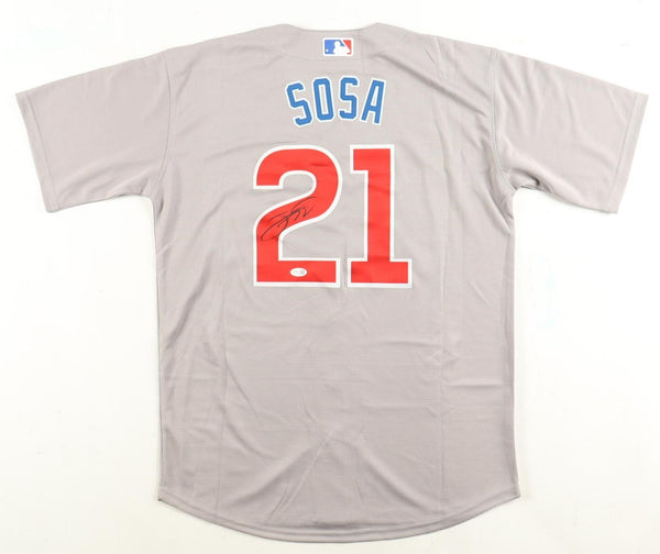Sammy Sosa Signed Chicago Cubs Nike Authentic Jersey (JSA) 1998 Home Run Race